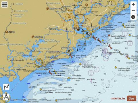 CHARLESTON HARBOR AND APPROACHES Marine Chart - Nautical Charts App