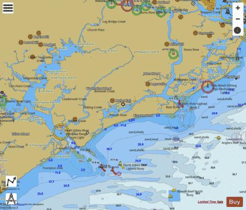 STONO AND NORTH EDISTO RIVERS Marine Chart - Nautical Charts App