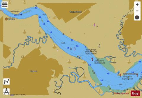 CONTINUATION OF ASHLEY RIVER Marine Chart - Nautical Charts App