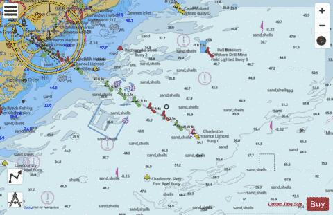 CHARLESTON HARBOR ENTRANCE AND APPROACH Marine Chart - Nautical Charts App