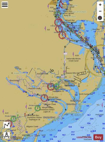 MYRTLE GROVE SOUND AND CAPE FEAR RIVER TO CASINO CREEK Marine Chart - Nautical Charts App