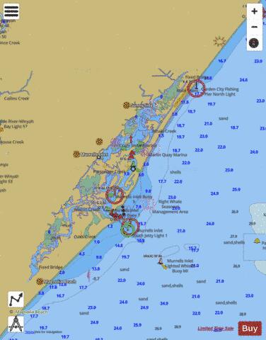 MURRELLS INLET SOUTH CAROLINA Marine Chart - Nautical Charts App