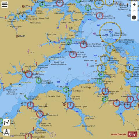 NEUSE RIVER Marine Chart - Nautical Charts App