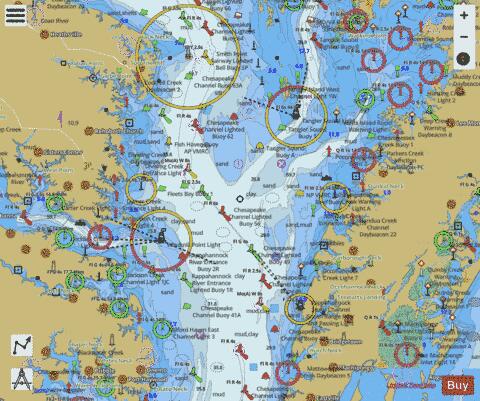 CHESAPEAKE BAY WOLF TRAP TO SMITH POINT Marine Chart - Nautical Charts App