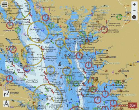 CHESAPEAKE BAY SMITH POINT TO COVE POINT Marine Chart - Nautical Charts App