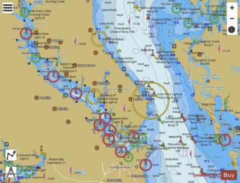 CHESAPEAKE BAY PATUXENT RIVER AND VICINTY Marine Chart - Nautical Charts App