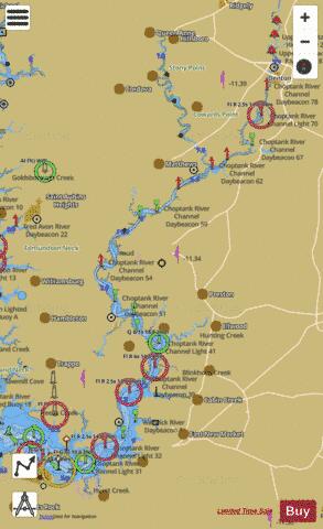 CHOPTANK RIVER  CAMBRIDGE TO GREENSBORO Marine Chart - Nautical Charts App