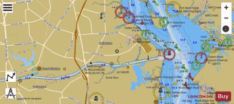 CHESAPEAKE AND DELAWARE CANAL TOP PANEL Marine Chart - Nautical Charts App