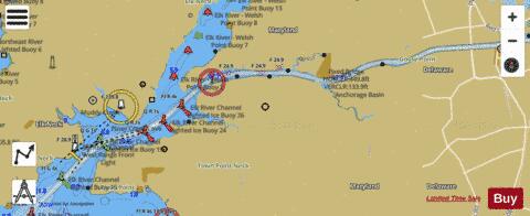 CHESAPEAKE AND DELAWARE CANAL BOTTOM PANEL Marine Chart - Nautical Charts App