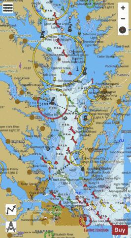 CHESAPEAKE BAY - SOUTHERN PART Marine Chart - Nautical Charts App
