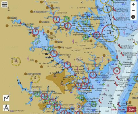 CHESAPEAKE BAY SEVERN AND MAGOTHY RIVERS Marine Chart - Nautical Charts App