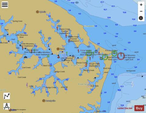 POTOMAC RIVER  LITTLE WICOMICO RIVER VA INSET 1 Marine Chart - Nautical Charts App