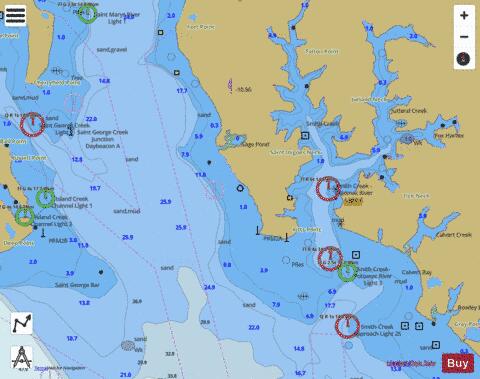 POTOMAC RIVER  ST MARYS RIVER MD INSET 2 Marine Chart - Nautical Charts App