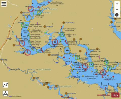 POTOMAC RIVER  ST CLEMENTS BAY TO MATTAWOMAN CREEK Marine Chart - Nautical Charts App