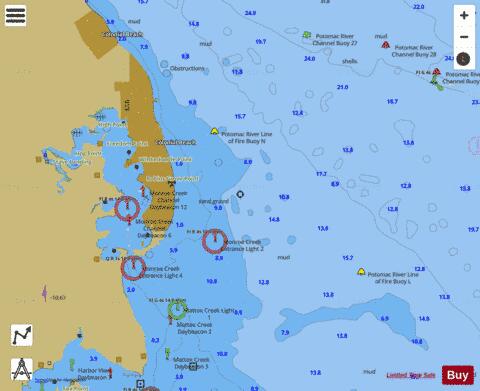 POTOMAC RIVER  COLONIAL BEACH VA INSET 9 Marine Chart - Nautical Charts App