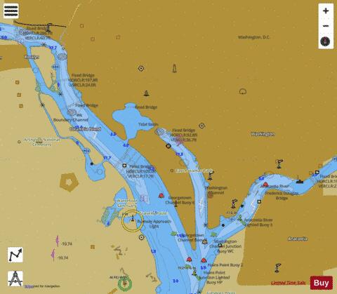POTOMAC RIVER  WASHINGTON DC MARYLAND AND VIRGINIA Marine Chart - Nautical Charts App