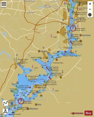 POTOMAC RIVER  OCCOQUAN BAY TO ALEXANDRIA Marine Chart - Nautical Charts App