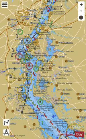 DELAWARE RIVER SMYRNA RIVER TO WILMINGTON Marine Chart - Nautical Charts App