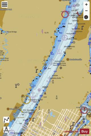 HUDSON RIVER-DAYS PT TO GEORGE WASHINGTON BRIDGE Marine Chart - Nautical Charts App