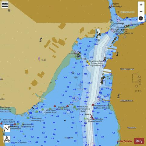 NEW HAVEN HARBOR  INSET  CONN Marine Chart - Nautical Charts App