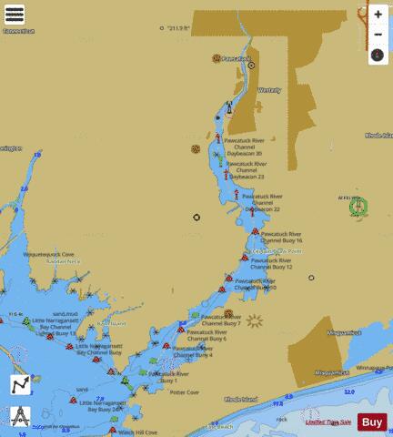 PAWCATUCK RIVER EXTENSION Marine Chart - Nautical Charts App
