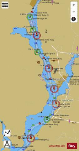 THAMES RIVER EXTENSION - LEFT PANEL Marine Chart - Nautical Charts App