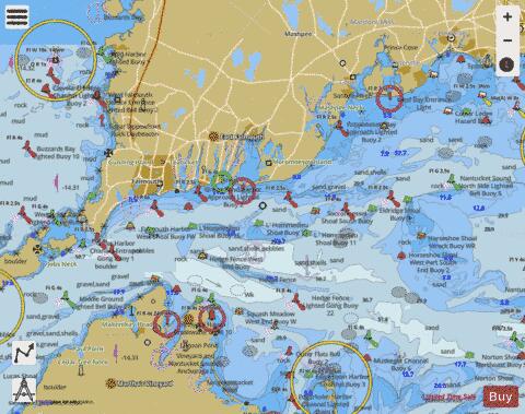 SOUTH COAST OF CAPE COD AND BUZZARDS BAY MASSACHUSETTS Marine Chart - Nautical Charts App