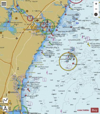GREAT BOARS HEAD TO CUTTS ISLAND SIDE A RIGHT Marine Chart - Nautical Charts App