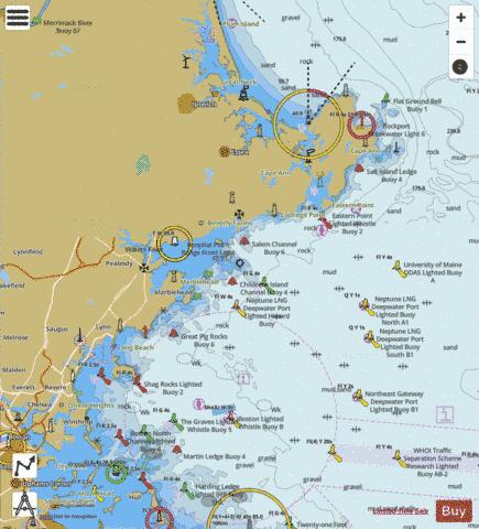 DEER ISLAND TO CAPE ANN  SIDE B Marine Chart - Nautical Charts App