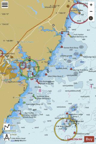 PORTSMOUTH HBR CAPE NEDDICK HBR TO ISLES OF SHOALS Marine Chart - Nautical Charts App