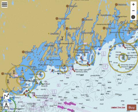 MONHEGAN ISLAND TO CAPE ELIZABETH Marine Chart - Nautical Charts App