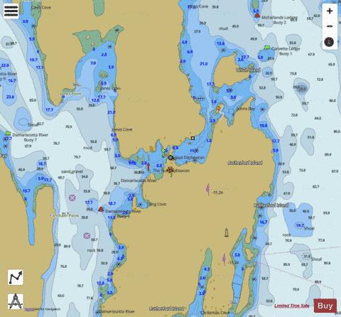 SOUTH BRISTOL HARBOR INSET  ME Marine Chart - Nautical Charts App