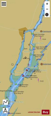 KENNEBEC RIVER-BATH TO COURTHOUSE POINT  ME Marine Chart - Nautical Charts App