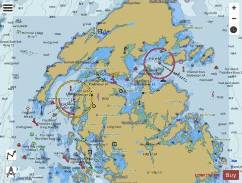 FOX ISLANDS THOROFARE  ME Marine Chart - Nautical Charts App