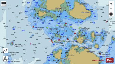 CASCO PASSAGE  ME Marine Chart - Nautical Charts App