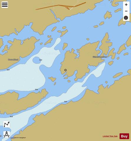 ST LAWRENCE RIV ROUND ISL NY AND GANANOQUE ONT TO WOLFE ISL Marine Chart - Nautical Charts App