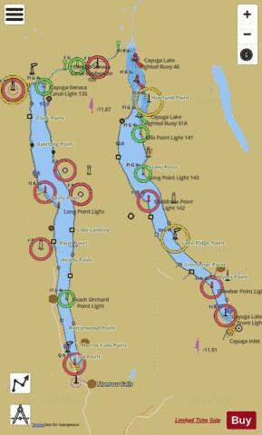 CAYUGA LAKE - SENECA LAKE Marine Chart - Nautical Charts App