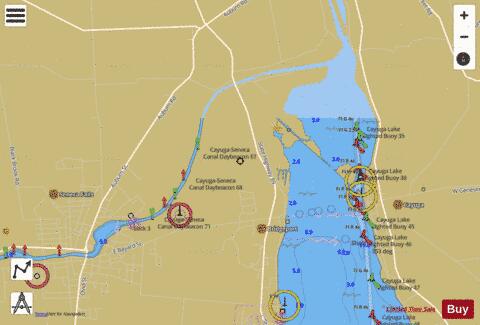 CAYUGA LAKE Marine Chart - Nautical Charts App
