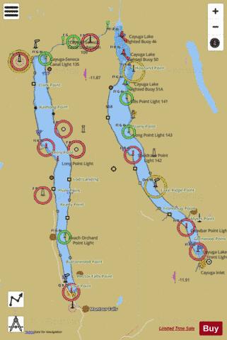 NEW YORK STATE BARGE CANAL SYSTEM CAYUGA AND SENECA LAKES Marine Chart - Nautical Charts App