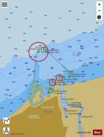 CONNEAUT HARBOR OHIO Marine Chart - Nautical Charts App
