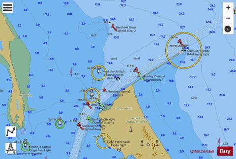 SOUTH SHORE OF LAKE ERIE SANDUSKY BAY 8 Marine Chart - Nautical Charts App