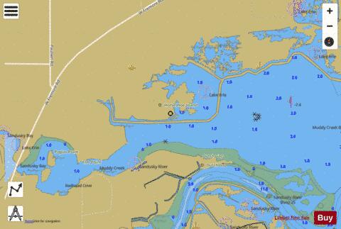 SOUTH SHORE LAKE ERIE MUDDY CREEK BAY 24 Marine Chart - Nautical Charts App