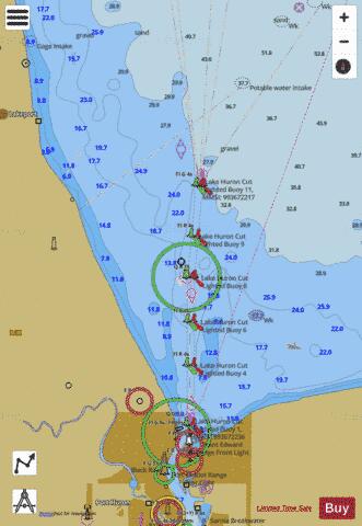 SOUTH END OF LAKE HURON and HEAD OF ST CLAIR RIVER Marine Chart - Nautical Charts App