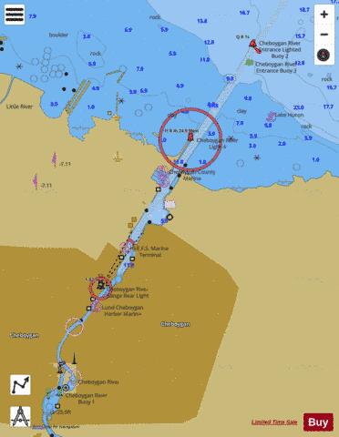 CHEBOYGAN HARBOR MICHIGAN Marine Chart - Nautical Charts App