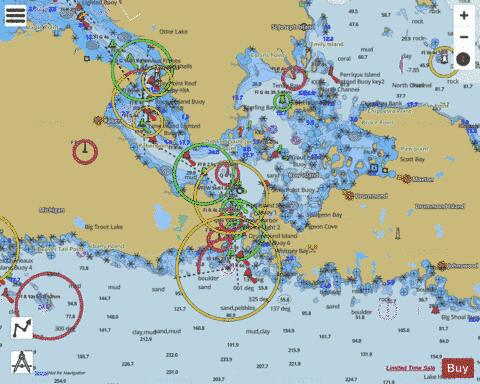 ST MARYS RIVER DETOUR PASSAGE TO MUNUSCONG LAKE Marine Chart - Nautical Charts App