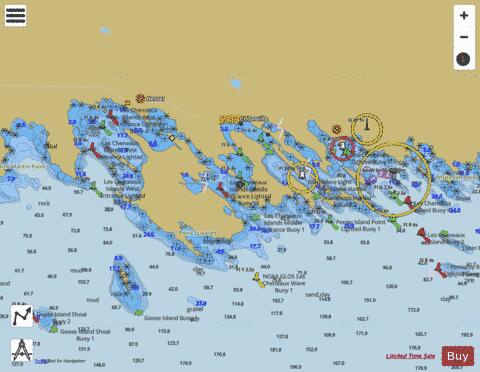 LES CHENEAUX ISLANDS MICHIGAN Marine Chart - Nautical Charts App