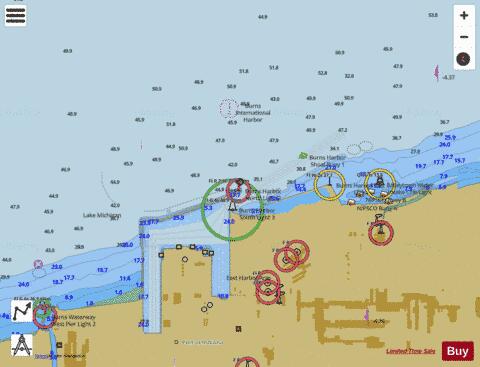 BURNS INTERNATIONAL HBR INDIANA Marine Chart - Nautical Charts App