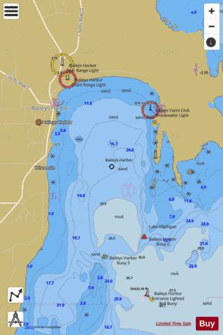 BAILEYS HARBOR INSET Marine Chart - Nautical Charts App