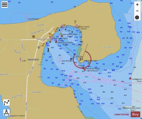 ST JAMES HARBOR MICHIGAN Marine Chart - Nautical Charts App