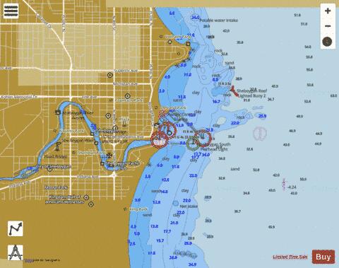 MANITOWOC AND SHEBOYGAN WISCONSIN  SHEBOYGAN Marine Chart - Nautical Charts App